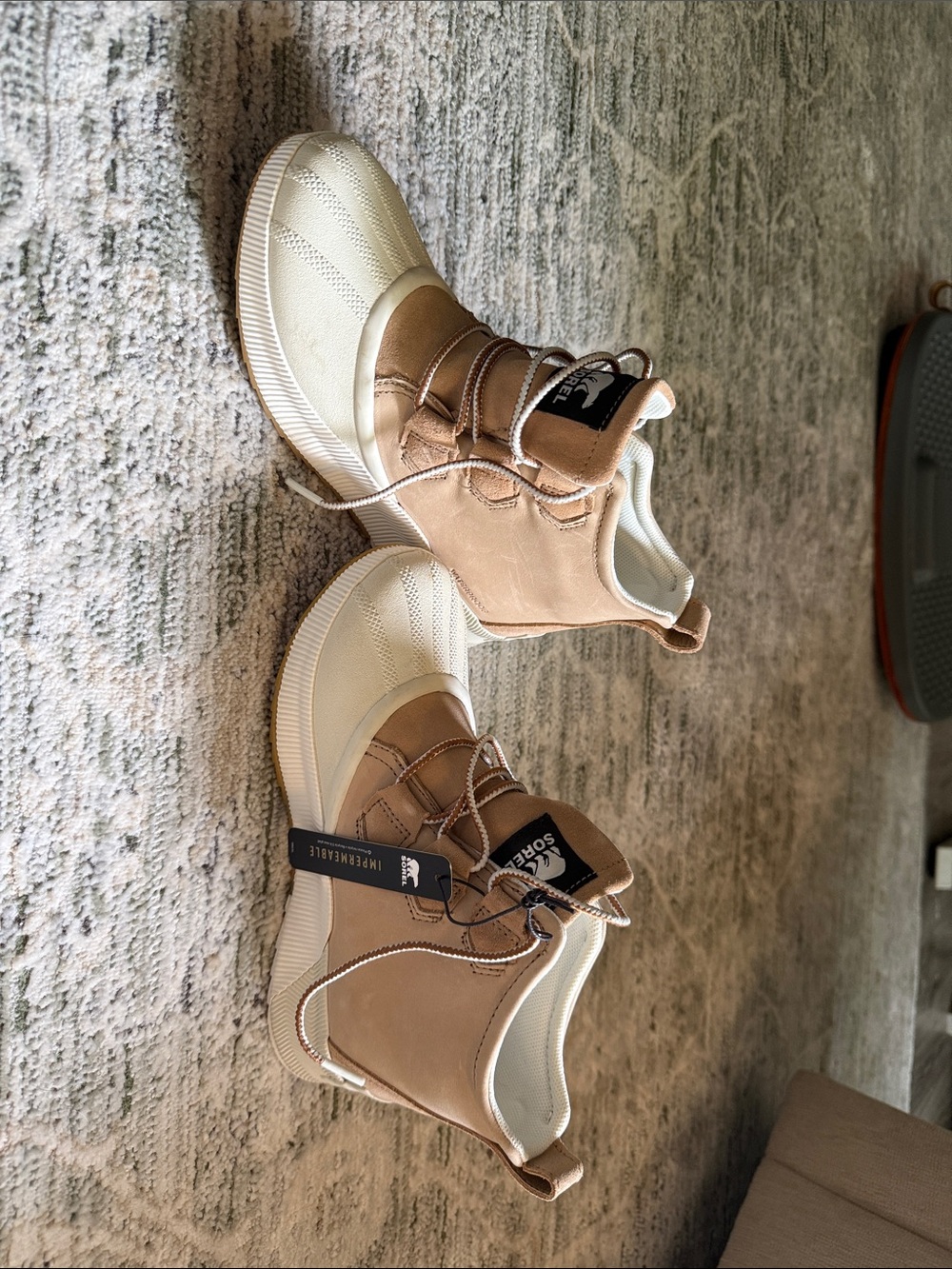 Sorel Women's Lace-Up Duck Boot - Tan/Off-White
